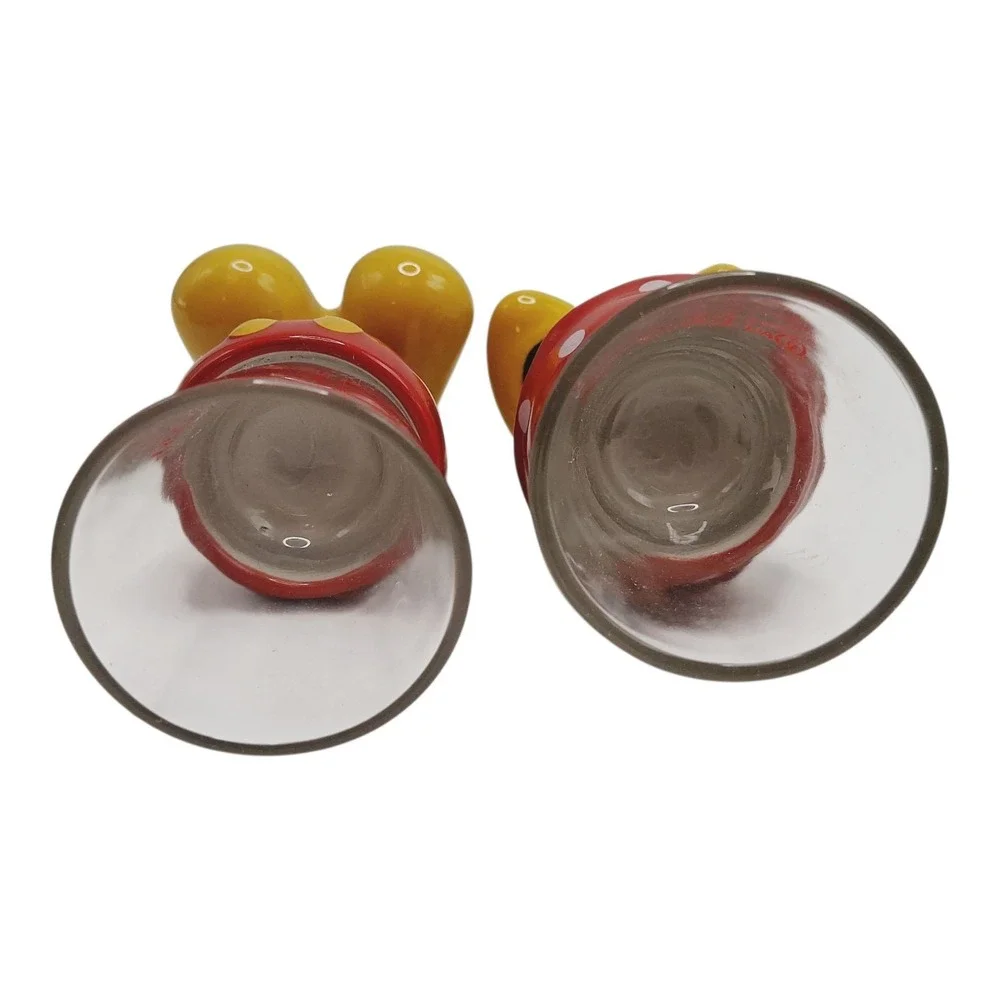 VTG Pair‎ Of Minnie and Mickey Mouse Shot Glasses Legs Feet Shoes WDW EXCLUSIVE